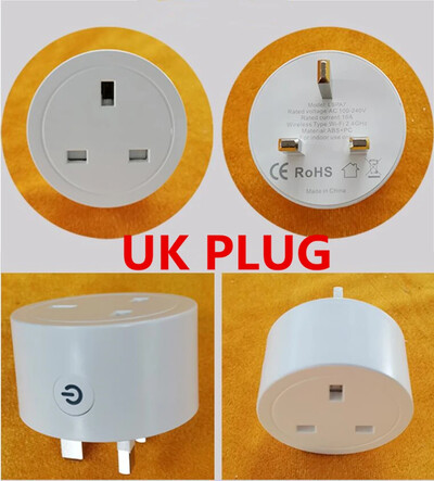 16A Tuya WIFI spraudnis Smart Life Socket Outlet UK EU AU Brazīlija FR Izraēla IT spraudnis APP tālvadības pults darbojas Alexa Google Assistant