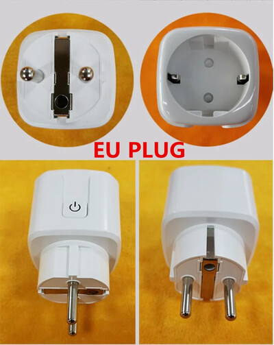16A Tuya WIFI spraudnis Smart Life Socket Outlet UK EU AU Brazīlija FR Izraēla IT spraudnis APP tālvadības pults darbojas Alexa Google Assistant