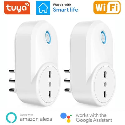 16A Chile Italia Smart Wifi Priză Smart Wifi Priză fără fir Funcționează cu Alexa Google Home Assistant Tuya SmartLife APP