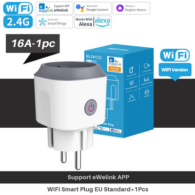 eWelink WiFi viedais spraudnis 16A/20A ES viedligzda ar barošanas monitoru laika noteikšanas atbalsts Alexa Google Home Yandex Alice SmartThings