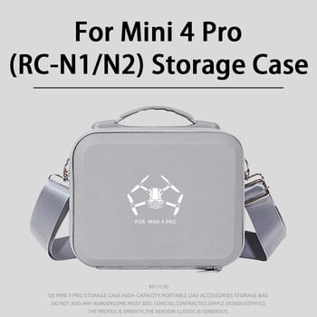 Για D!l Mini 4 Pro Φορητή τσάντα αποθήκευσης Για DJl Mini 4 Pro Carying Case Ταξιδιωτική τσάντα ώμου PU Δερμάτινη θήκη χειρός ανθεκτική στις γρατσουνιές