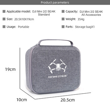 για DJI Mini 4K/Mini 2 SE/Mini 2 Storage Bag Drone Θήκη μεταφοράς Τηλεχειριστήριο μπαταρίας για αξεσουάρ DJI Mini 2 SE