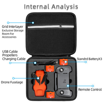 Κουτί αποθήκευσης για θήκη τσάντας ταξιδίου FIMI Mini 3 Αντικραδασμική τσάντα μεταφοράς Τηλεχειριστήριο για αξεσουάρ Fimi MINI 3 Drone
