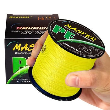 Bakawa 4 Strand Braided Fishing Line 300M 500M 100M Japanese Multifilament Pe Line, που χρησιμοποιείται για αντοχή στο αλμυρό νερό