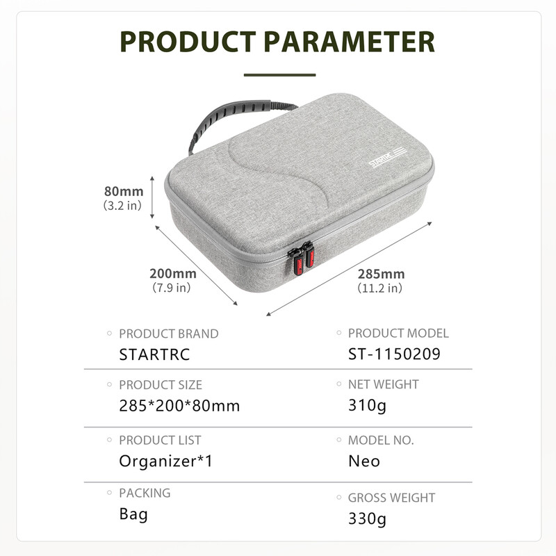 Za DJI Neo Storage Bag Prijenosna torbica za DJI RC-N3 kontroler Tvrda ručna torba otporna na prašinu Putna kutija Dodaci za drone