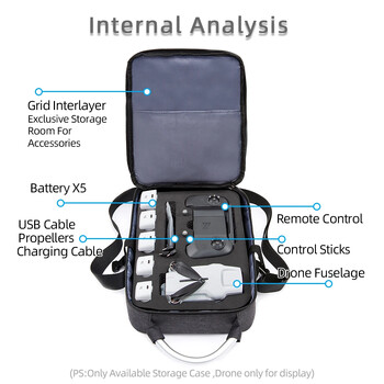 Drone Shoulder Bag για Fimi X8Mini Backpack Messenger Ταξιδιωτική τσάντα αποθήκευσης Θήκη για τσάντα χειρός για αξεσουάρ Fimi X8 Mini V2