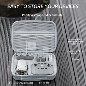 Φορητή θήκη μεταφοράς για DJI Mini 2/Mini 2 SE/Mini 4K Drone Battery Remote Controller Box Hard Shell Αδιάβροχη τσάντα ώμου