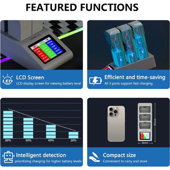 Φορτιστής μπαταρίας LCD Mini 4 Pro για αξεσουάρ DJI Mini 3 Pro αμφίδρομη φόρτιση Hub Charge 3 Intelligent Flight Battery Accessories