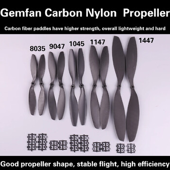 Gemfan Carbon Nylon Propeller CW/CCW Props 8038 8045 9047 1038 1045 1147 1238 1447 Για RC FPV Airplane Multirotor Drone