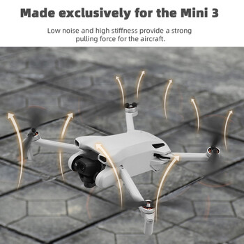 Έλικες 8 τμχ για αξεσουάρ DJI Mini 3 Helice Χαμηλότερη μείωση θορύβου Γρήγορη αντικατάσταση λεπίδας προπέλας για Mini 3 Quadcopte