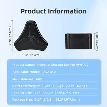 За DJI Avata 2 Drone Propellers 3032S Blade Storage Box Аксесоари за леки дронови крила За DJI Avata2 Wing Accessories