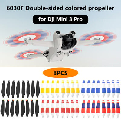 8kom propelera za DJI Mini 3 Pro Drone 6030F Prop Manje niže smanjenje buke Brzo otpuštajući propeler Mini 3Pro Dodaci