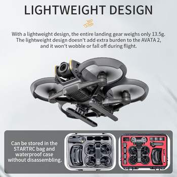 Πτυσσόμενο σύστημα προσγείωσης STARTRC για DJI Avata 2 Accessories Height Protector Extended Anti-fall Extension Slid Quick Release Pog