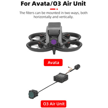 Κιτ φίλτρου drone για μονάδα αέρα DJI O3 UV CPL ND CPL Polarizer Φακός κάμερας Οπτικό γυαλί για αξεσουάρ Drone Racing DIY