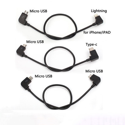 Καλώδιο δεδομένων Drone για DJI Spark/MAVIC Pro/Mavic 2 Control Micro USB to Lighting/τύπου C/Micro USB γραμμή για smartphone Για xiaomi