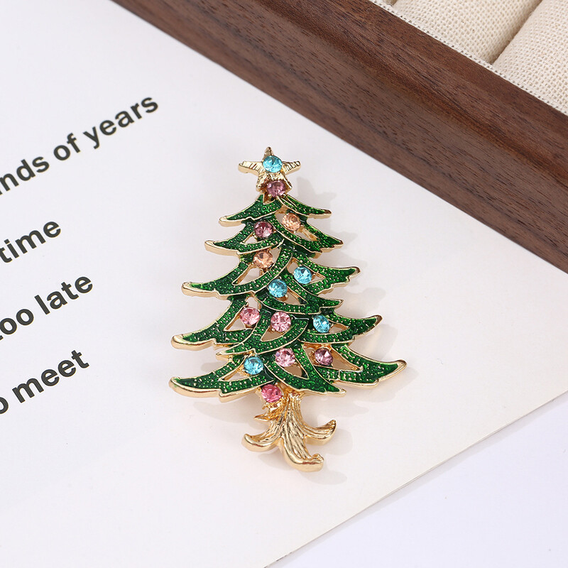 Popularni broš za božićno drvce može se promijeniti u prsten za salvete, kopču za salvete od legure cinka vrhunski proizvođač nakita na veliko