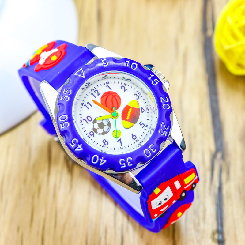 Dječaci Sportovi na otvorenom Nogomet Elektronički sat 3D stil s loptom Dječji tip pokazivača Školsko vrijeme Kvarcni sat Moderni dječji sat