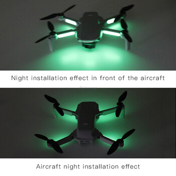 1σετ φωτεινά αυτοκόλλητα για DJI Air 3S/Mini 2/Mini SE/Mini 3 Pro/Mini 4 Pro Luminous Stickers Αξεσουάρ Fluorescent Skin Drone