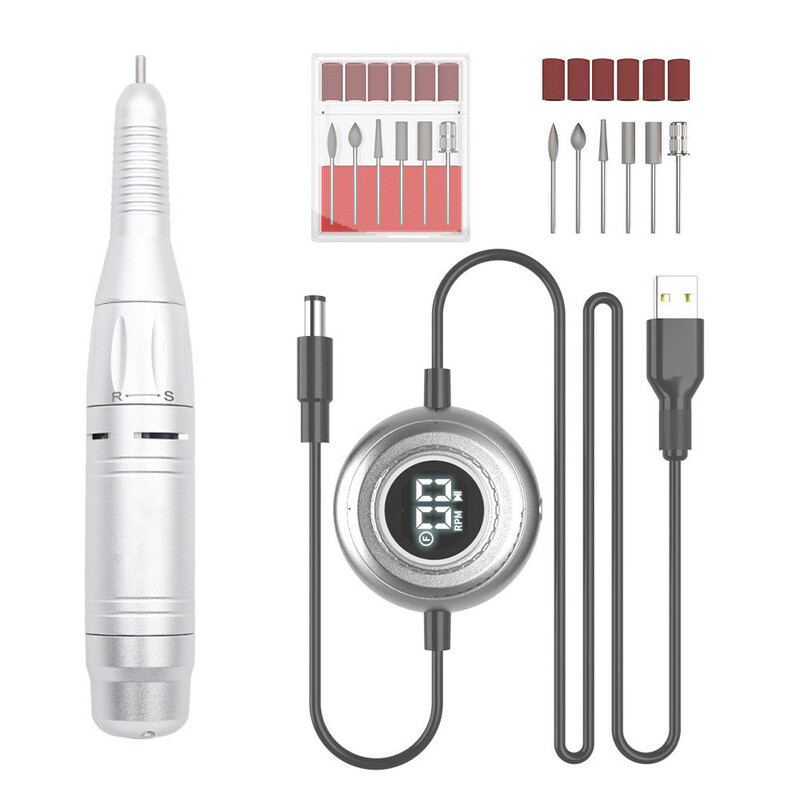 Nauja manikiūro poliravimo mašina 101p nešiojamas bepakopis greičio reguliavimas 35000 aps./min.