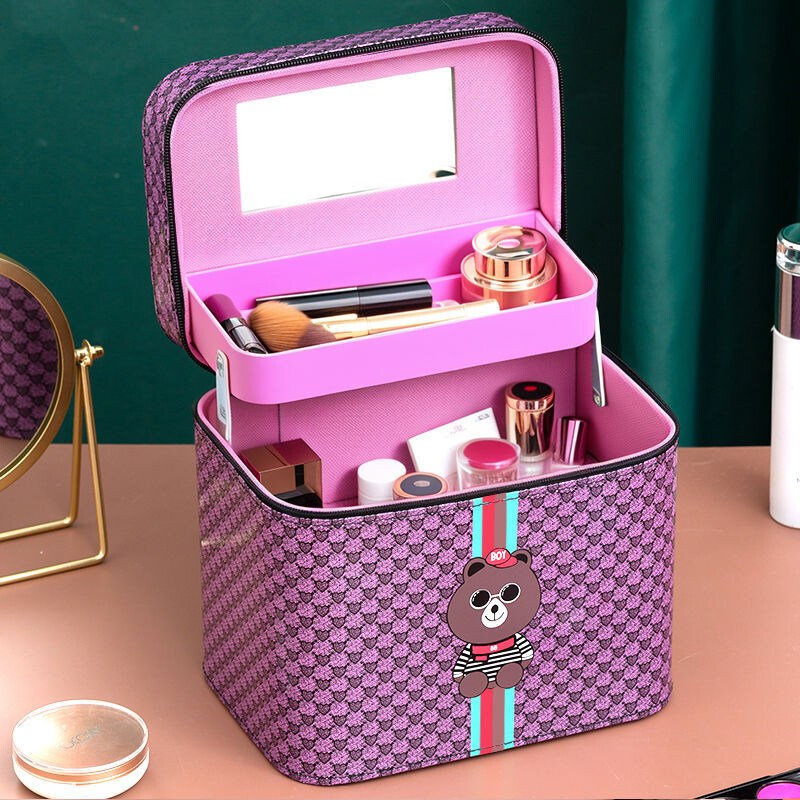Naujas 2022 m. makiažo krepšys Aukštos klasės didelės talpos nešiojamas makiažo krepšys, aukščiausios klasės nešiojamas makiažo laikymo krepšys