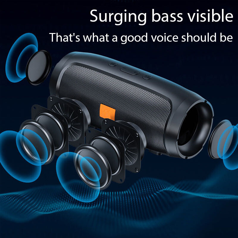 Prijenosni subwoofer Bluetooth zvučnici Vanjski stereo surround vodootporni zvučnik Bežična zvučna kutija Podrška FM radio TF kartica