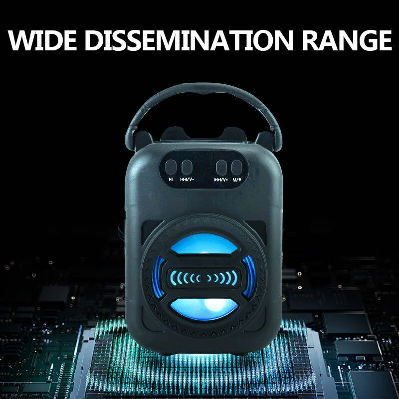 Karaoke bežični Bluetooth zvučnik LED svjetlo Dvostruki zvučnici 500mAh Super Volume Prijenosni vanjski kućni audio Square Dancing