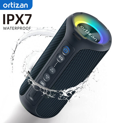 Ortizan Bluetooth zvučnici 40 W Enhanced Bass Prijenosni vanjski bežični zvučnik 30 sati IP7 vodootporni zvučnik za tuširanje Bluetooth 5.3