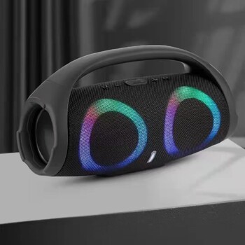 Високомощен bluetooth високоговорител, преносим RGB цветна светлина, водоустойчив безжичен субуфер 360 стерео съраунд TWS FM бумбокс