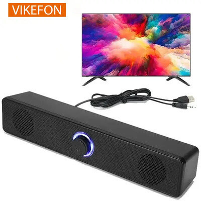 PC Soundbar Vezetékes és vezeték nélküli Bluetooth hangszóró USB tápellátású Soundbar TV-hez PC Laptop Gaming Házimozi Surround Audio rendszer