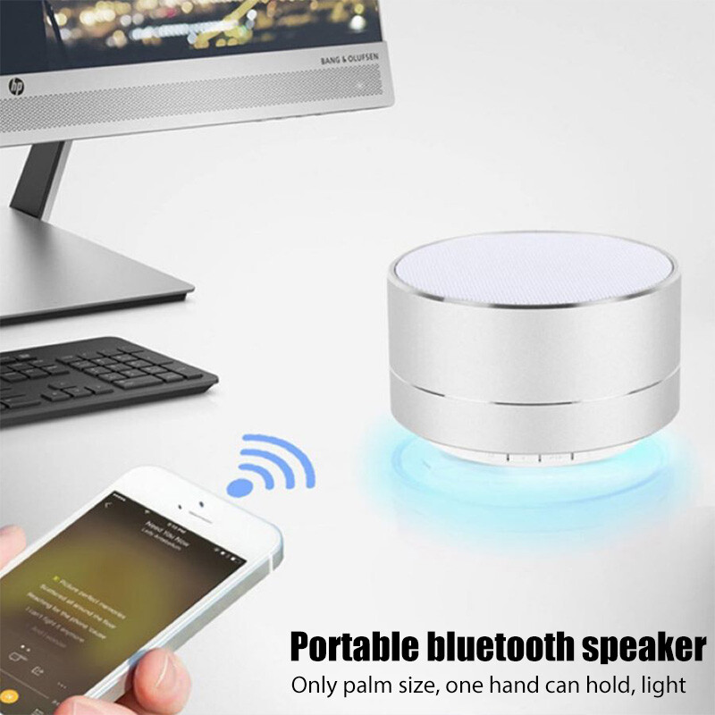 # A10 bežični Bluetooth zvučnik Mali čelični top subwoofer prijenosna mini poklon kartica Bluetooth zvučnik u boji