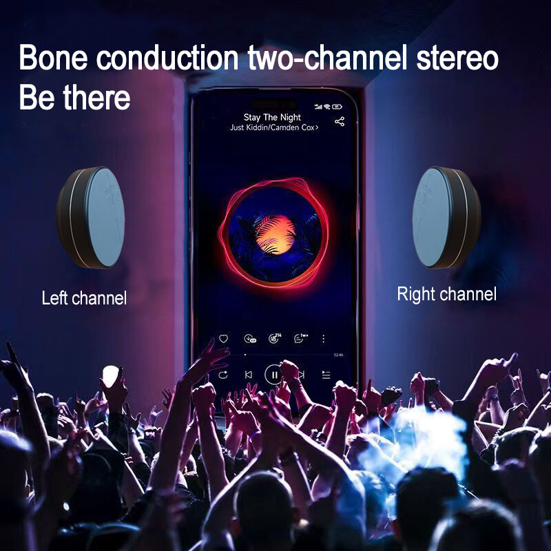 Изключително голям TWS костна проводимост Bluetooth високоговорител TWS безжична поддръжка TF карта Възпроизвеждане на музика Субуфер Вибрация Стерео аудио