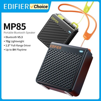 Edifier MP85 Φορητά ηχεία Bluetooth Camping Walking Speaker Ασύρματο στερεοφωνικό 70g Ελαφρύ 8H Αναπαραγωγή Αδιάβροχο