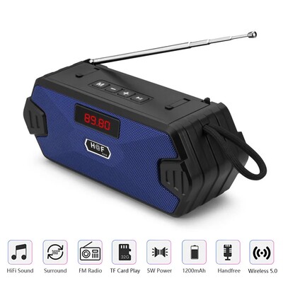 Prijenosni bežični zvučnik Bluetooth s podrškom za FM radio TF kartica USB TF kartica MP3 reprodukcija glazbe Mini subwoofer zvučnici FM prijemnik