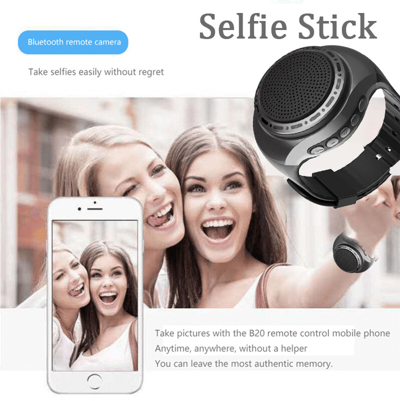 Watch Bluetooth zvučnik s mikrofonom, Sport Run Ride Yoga Music FM radio box, daljinski za pametni telefon Selfie Stick, podrška za TF karticu