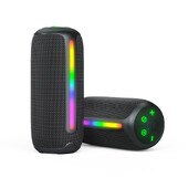 Rockmia EBS-615 20W преносим мощен бас високоговорител Bluetooth 5.3 RGB светлина Fashional Fabric Mesh Outdoor IPX5