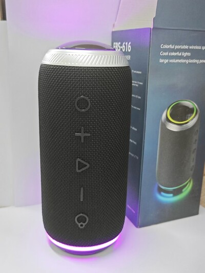 Rockmia EBS-616 Преносим мощен 16w бас високоговорител Bluetooth 5.3 Цветен RGB светъл плат Мрежа Безжичен аудио бумбокс