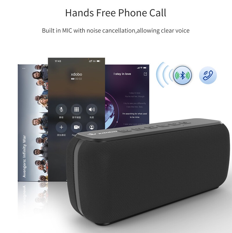 Горещи разпродажби XDOBO X8 60W Преносими безжични високоговорители IPX5 Водоустойчиви 6600mAh Поддържа TF/AUX TWS Boombox