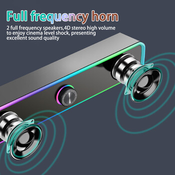 3W*2 Ηχεία Bluetooth 4D Stereo Surround Ηχεία Mini Subwoofer Sound Bar για φορητό υπολογιστή Υπολογιστή USB DC 5V