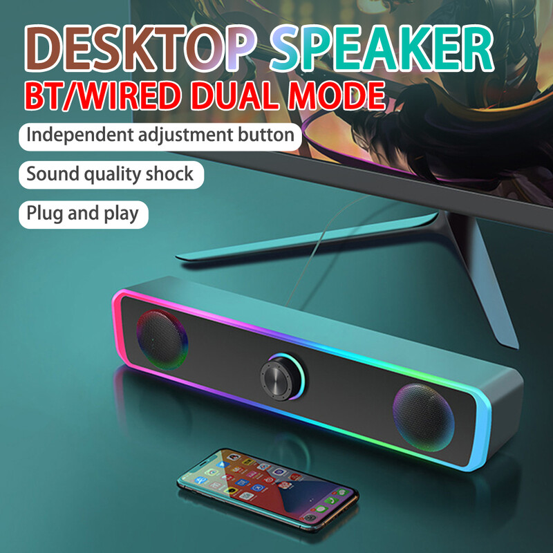 3W*2 Bluetooth zvučnik 4D Stereo Surround zvučnici Mini subwoofer Sound Bar Za prijenosno računalo Računalo USB DC 5V