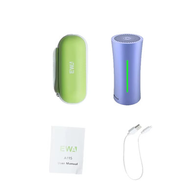 Преносим Bluetooth високоговорител EWA, HIFI стерео бас обградени TWS високоговорители, външни високоговорители Спортна TF карта MP3 плейър 6000mAh