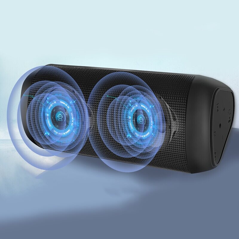 Prijenosni zvučnik Bluetooth, 15W, AUX, TWS dvostruko uparivanje, LED svjetlo, stereo, Bluetooth 5.3, vodootporan, bežični zvučnik