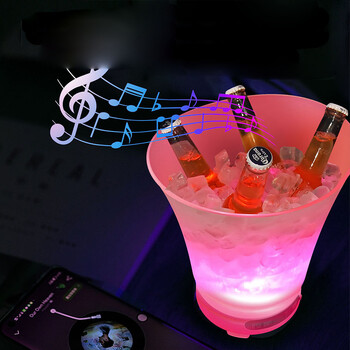 5L RGB LED Ice Bucket με ηχείο Bluetooth Αδιάβροχη Πλαστική Light Up Μπύρα σαμπάνιας Για Μπαρ Νυχτερινά κέντρα Νυχτερινό πάρτι