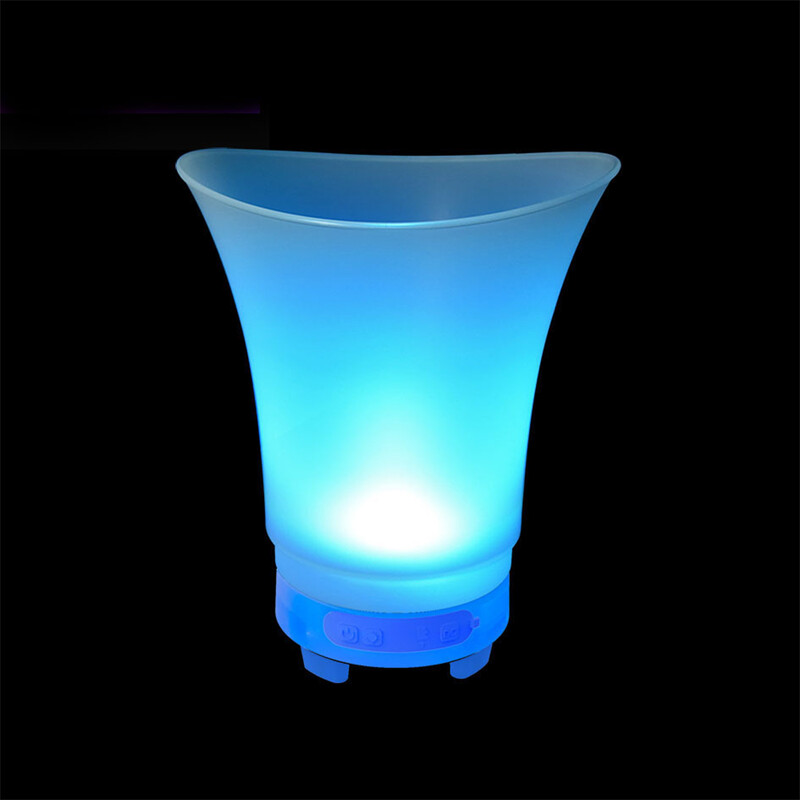 5L RGB LED кофа за лед с Bluetooth високоговорител Водоустойчива пластмасова светеща бира Шампанско За барове Нощни клубове Нощно парти