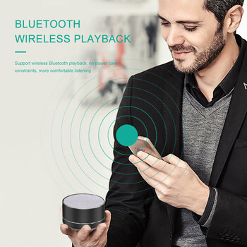 Ασύρματο ηχείο Bluetooth από μεταλλικό κράμα A10 Mini φορητό υπαίθριο Cannon Subwoofer Music Sound Box για κινητό τηλέφωνο TF κάρτα SD PC