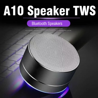 Bežični Bluetooth zvučnik od metalne legure A10 Mini prijenosni vanjski top subwoofer glazbena zvučna kutija za mobilni telefon TF SD kartica PC