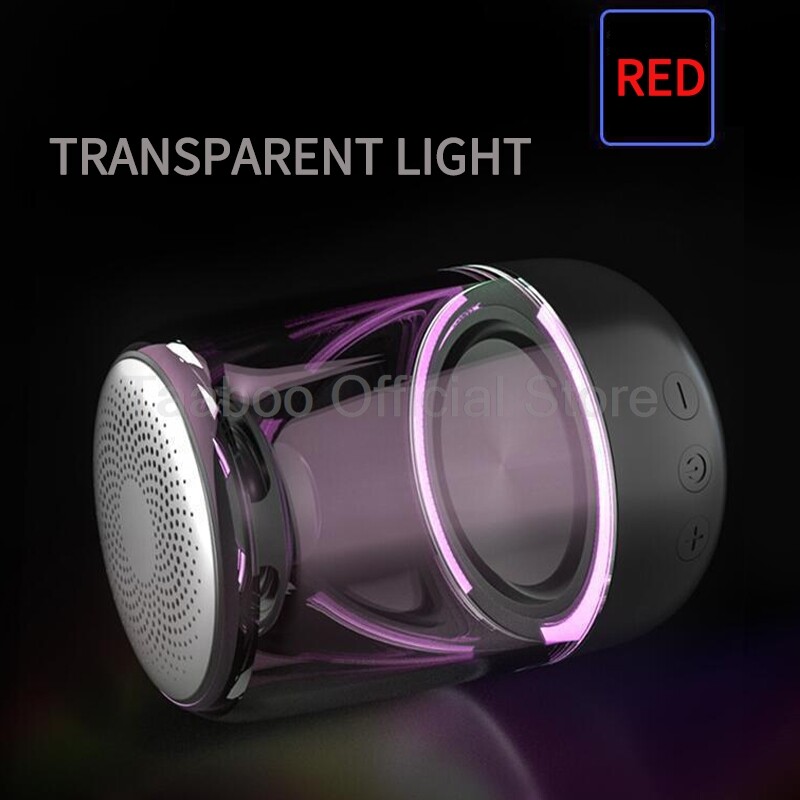 Bežični Bluetooth zvučnik, stolni prijenosni mini subwoofer, staklena školjka, punjiva LED svjetlosna zvučna kutija za unutarnje i vanjske prostore