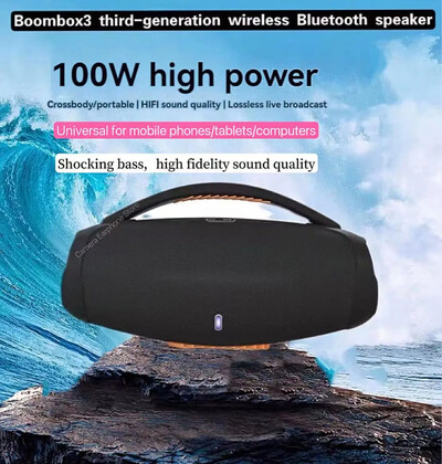 Caixa De som 100 W високомощни Bluetooth високоговорители Преносим външен субуфер 3D стерео съраунд звук Колона Музикален център Бумбокс