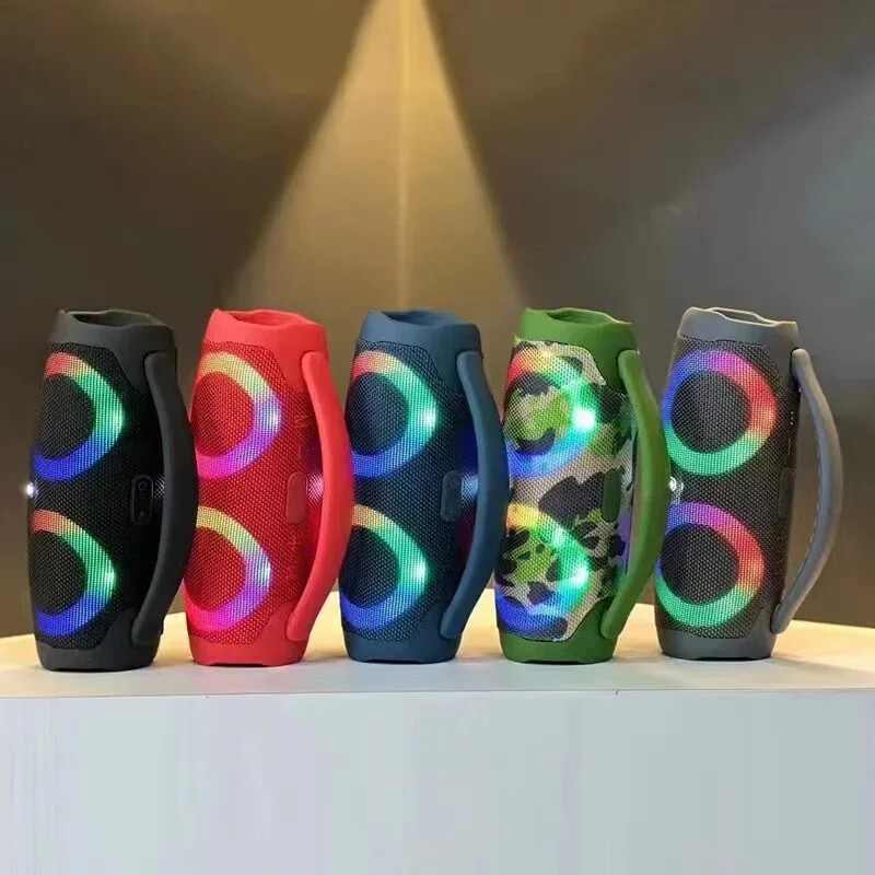 Bluetooth zvučnik velike snage 100 W, prijenosni RGB šareno svjetlo, vodootporni bežični subwoofer, 360 stereo surround TWS FM boombox