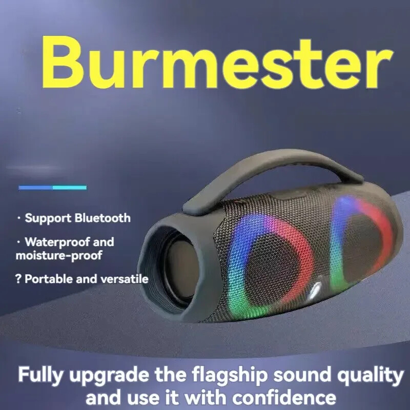 Bluetooth zvučnik velike snage 100 W, prijenosni RGB šareno svjetlo, vodootporni bežični subwoofer, 360 stereo surround TWS FM boombox