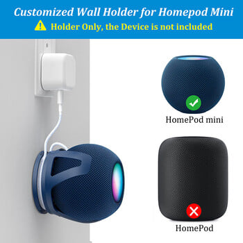 Държач за монтиране на стена PlusAcc за Homepod Mini Plug Mount Аксесоар за спестяване на място с вградени кабелни устройства, не са необходими винтове